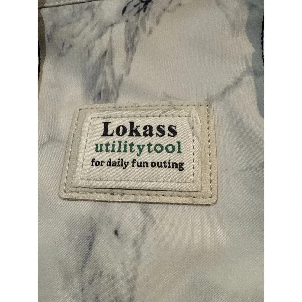 Lokass Utilitytool Travel Laptop Backpack Mens OS White Grey Marble Good Utility